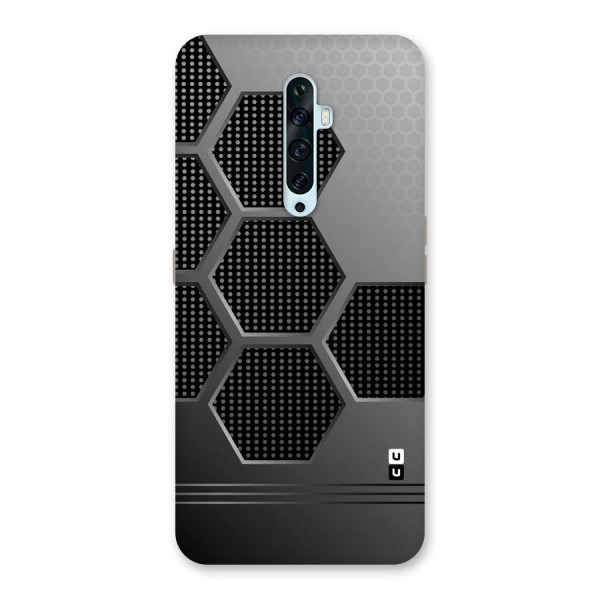 Grey Black Hexa Back Case for Oppo Reno2 Z