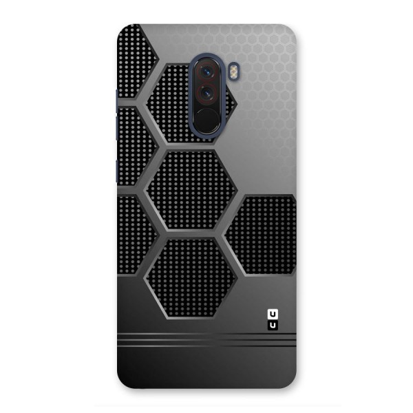 Grey Black Hexa Back Case for Poco F1