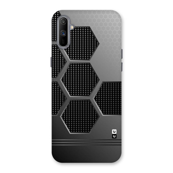 Grey Black Hexa Back Case for Realme C3