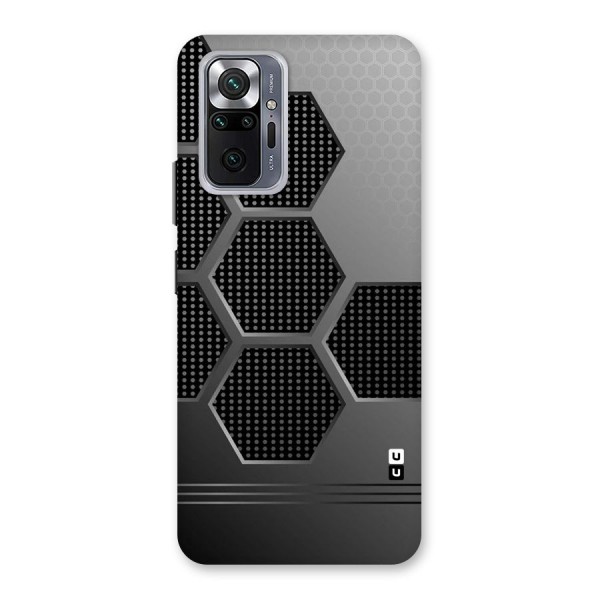 Grey Black Hexa Back Case for Redmi Note 10 Pro