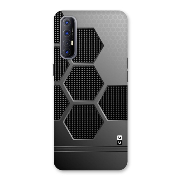 Grey Black Hexa Back Case for Reno3 Pro