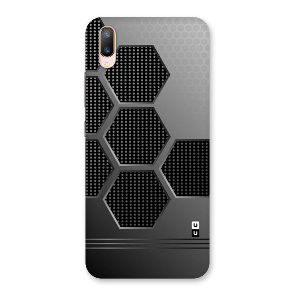 Grey Black Hexa Back Case for Vivo V11 Pro