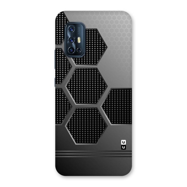 Grey Black Hexa Back Case for Vivo V17