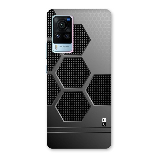 Grey Black Hexa Back Case for Vivo X60 Pro