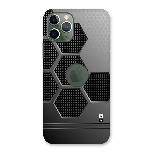 Grey Black Hexa Back Case for iPhone 11 Pro Logo  Cut