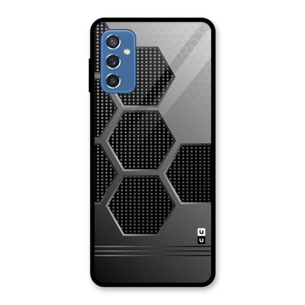 Grey Black Hexa Glass Back Case for Galaxy M52 5G