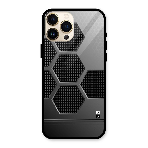 Grey Black Hexa Glass Back Case for iPhone 13 Pro Max