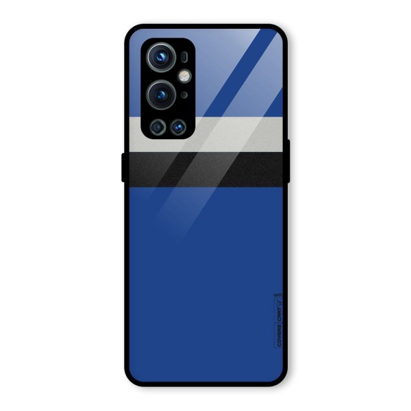 Grey Black Strips Glass Back Case for OnePlus 9 Pro