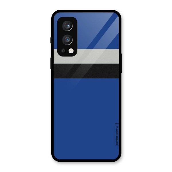 Grey Black Strips Glass Back Case for OnePlus Nord 2 5G