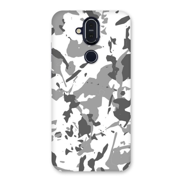 Grey Camouflage Army Back Case for Nokia 8.1