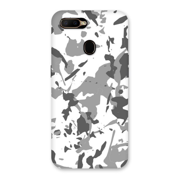 Grey Camouflage Army Back Case for Oppo A5s