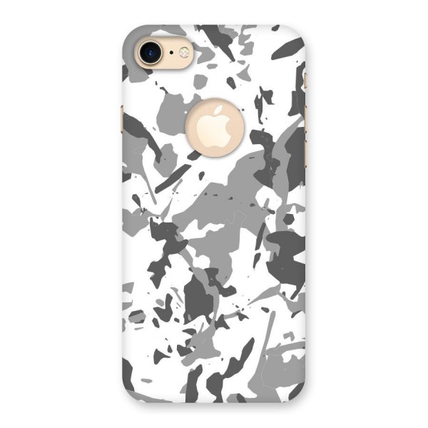 Grey Camouflage Army Back Case for iPhone 7 Logo Cut