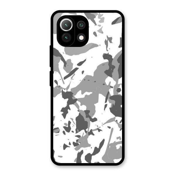 Grey Camouflage Army Glass Back Case for Mi 11 Lite NE 5G