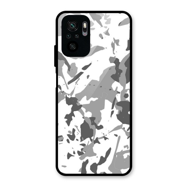 Grey Camouflage Army Glass Back Case for Redmi Note 10
