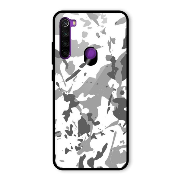 Grey Camouflage Army Glass Back Case for Redmi Note 8
