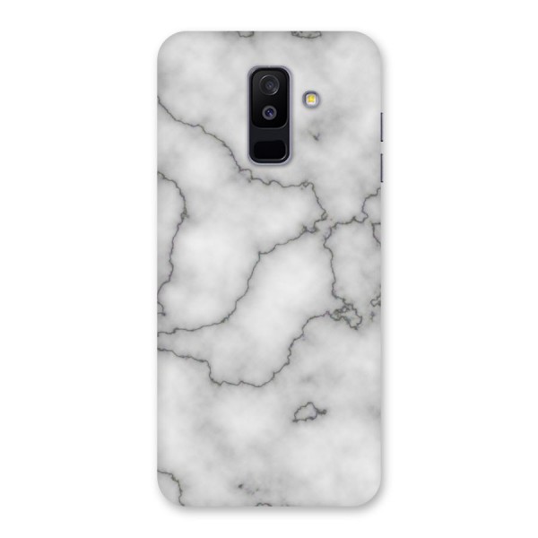 Grey Marble Back Case for Galaxy A6 Plus