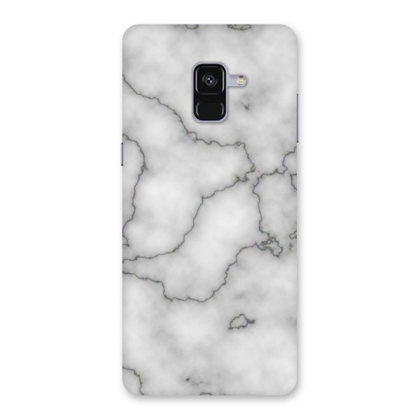 Grey Marble Back Case for Galaxy A8 Plus
