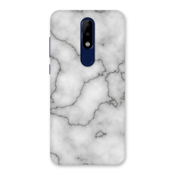Grey Marble Back Case for Nokia 5.1 Plus