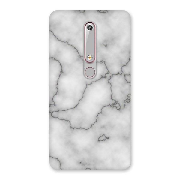Grey Marble Back Case for Nokia 6.1