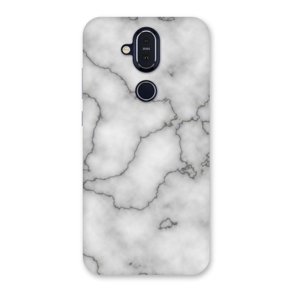 Grey Marble Back Case for Nokia 8.1
