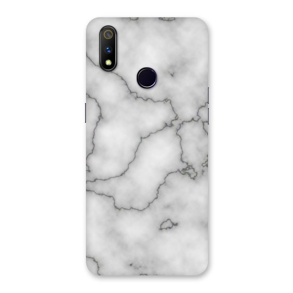 Grey Marble Back Case for Realme 3 Pro