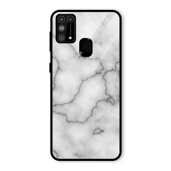 Grey Marble Glass Back Case for Galaxy M31