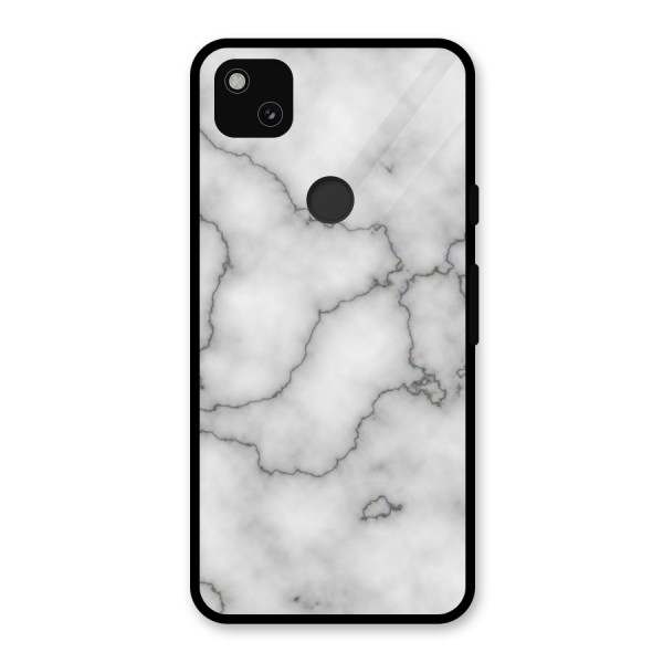 Grey Marble Glass Back Case for Google Pixel 4a