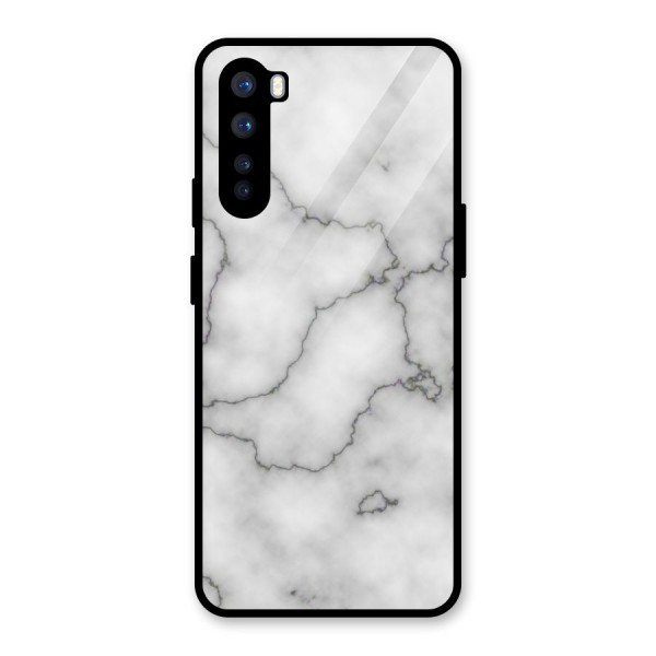 Grey Marble Glass Back Case for OnePlus Nord