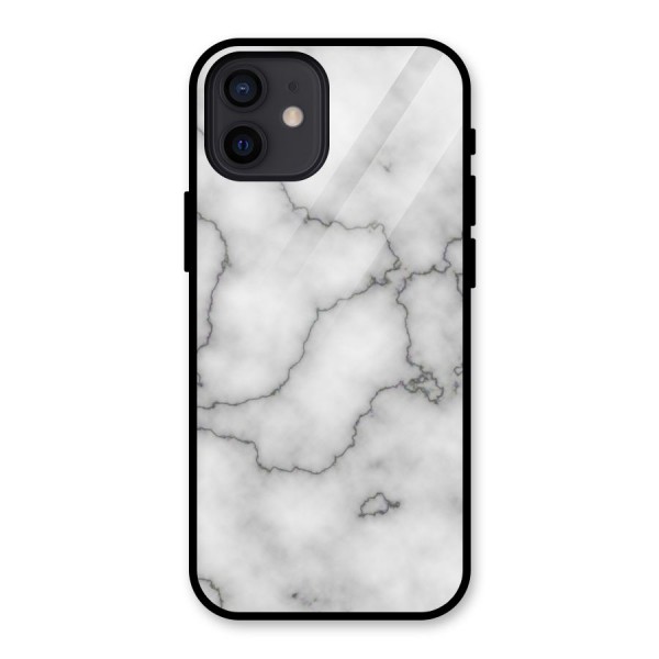 Grey Marble Glass Back Case for iPhone 12