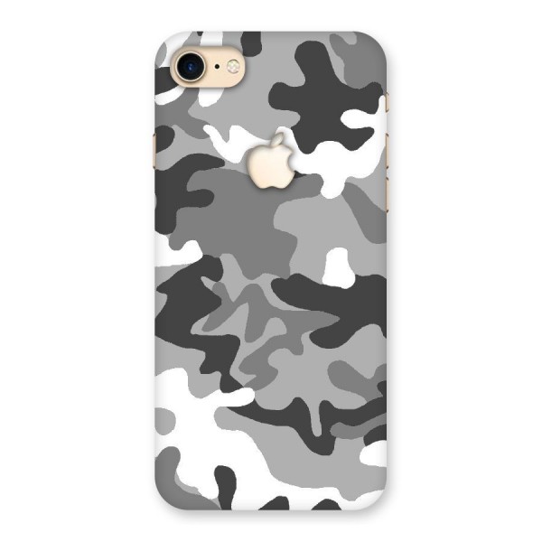 Grey Military Back Case for iPhone 7 Apple Cut