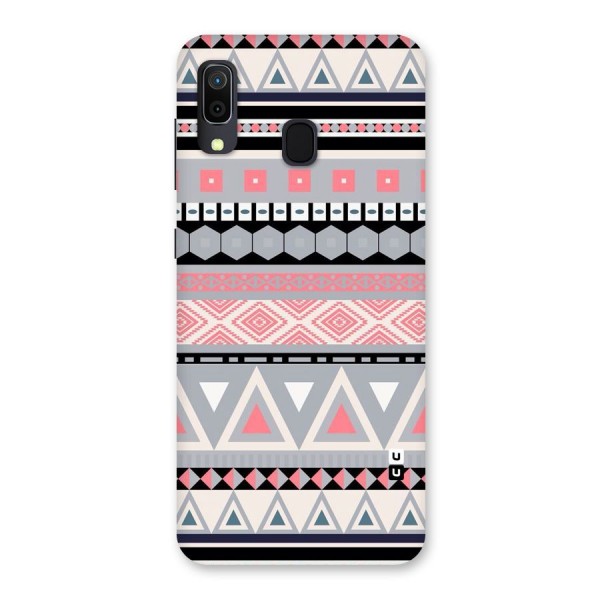 Grey Pink Pattern Back Case for Galaxy A30