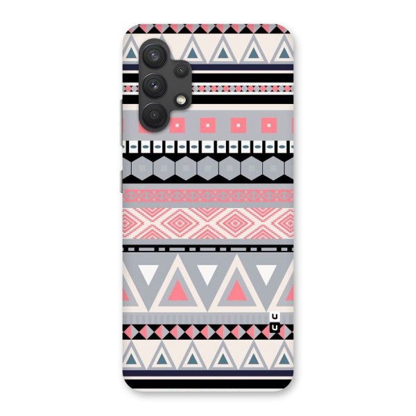 Grey Pink Pattern Back Case for Galaxy A32