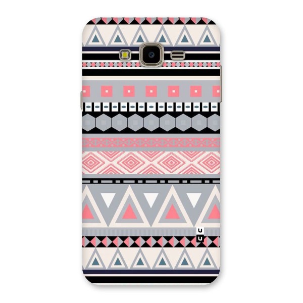 Grey Pink Pattern Back Case for Galaxy J7 Nxt