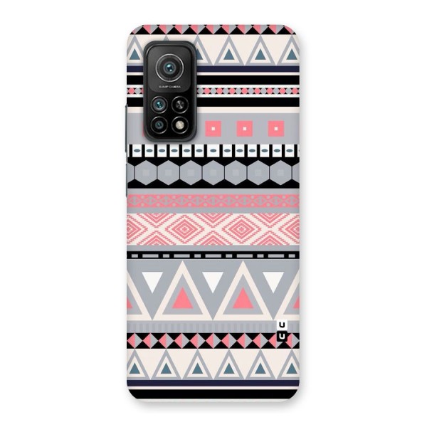 Grey Pink Pattern Back Case for Mi 10T 5G