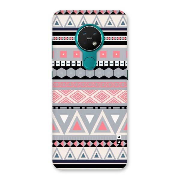 Grey Pink Pattern Back Case for Nokia 7.2