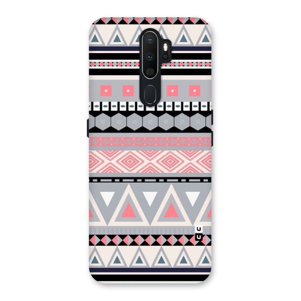 Grey Pink Pattern Back Case for Oppo A5 (2020)