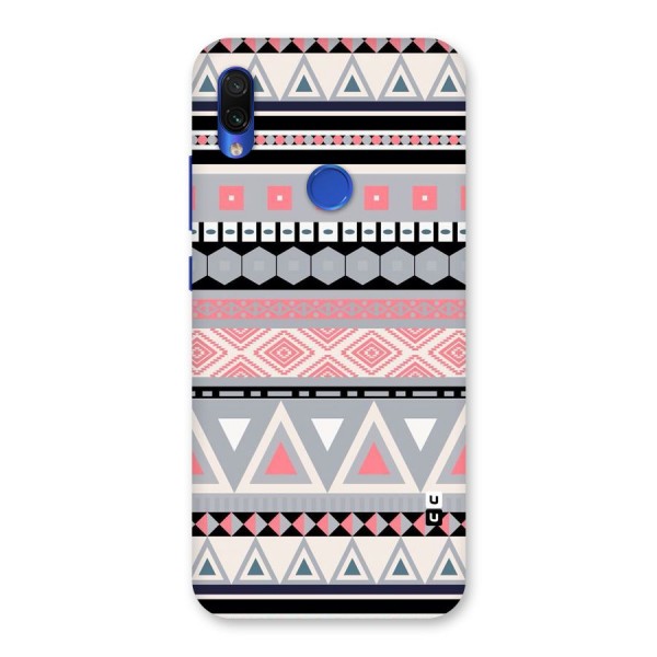 Grey Pink Pattern Back Case for Redmi Note 7S