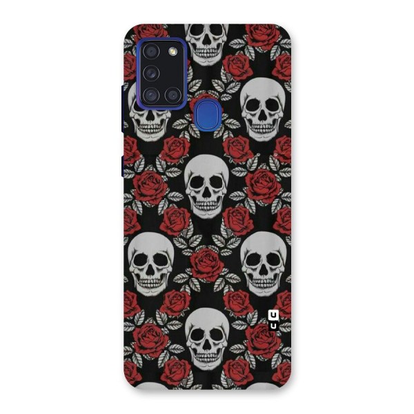Grey Skulls Back Case for Galaxy A21s