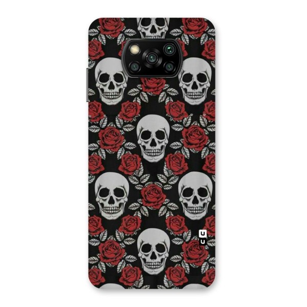 Grey Skulls Back Case for Poco X3