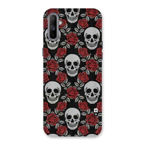 Grey Skulls Back Case for Realme C3