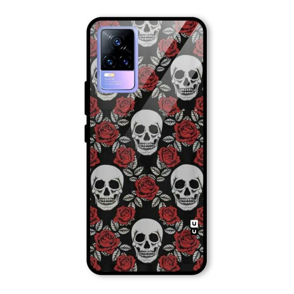 Grey Skulls Glass Back Case for Vivo Y73