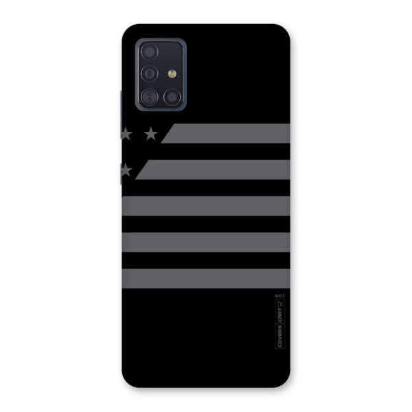 Grey Star Striped Pattern Back Case for Galaxy A51