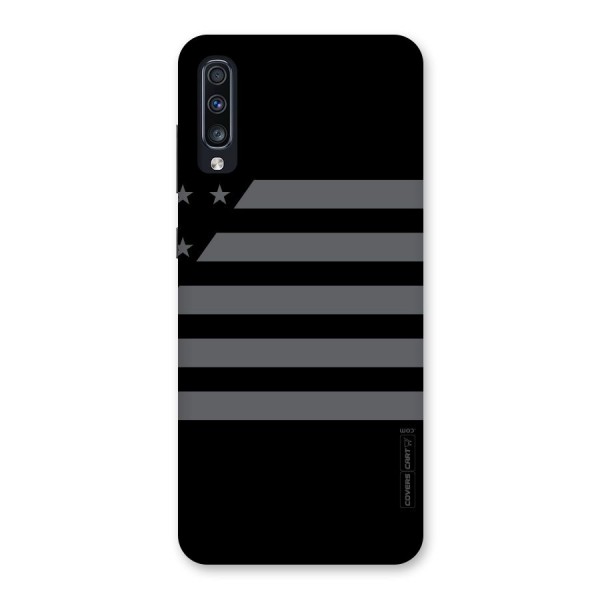 Grey Star Striped Pattern Back Case for Galaxy A70