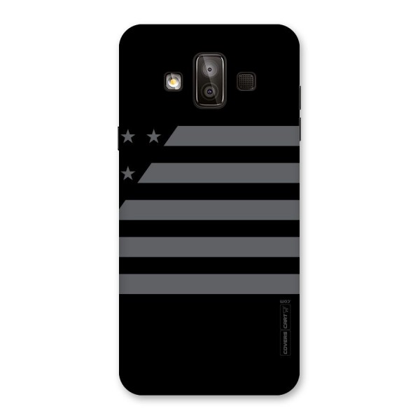 Grey Star Striped Pattern Back Case for Galaxy J7 Duo