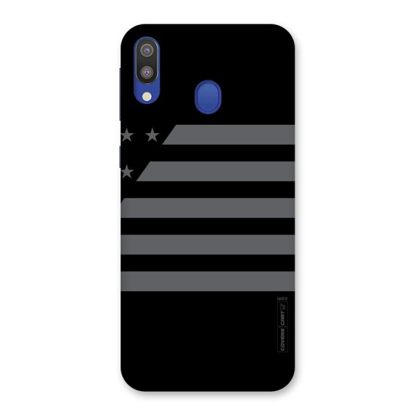 Grey Star Striped Pattern Back Case for Galaxy M20