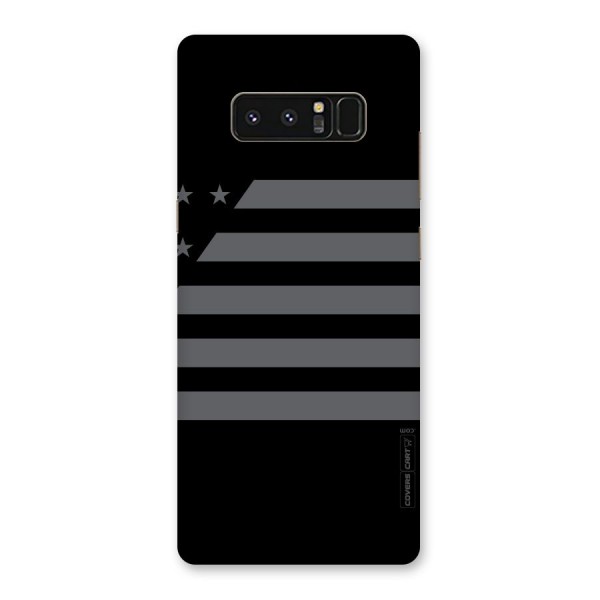 Grey Star Striped Pattern Back Case for Galaxy Note 8