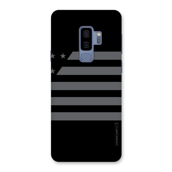 Grey Star Striped Pattern Back Case for Galaxy S9 Plus