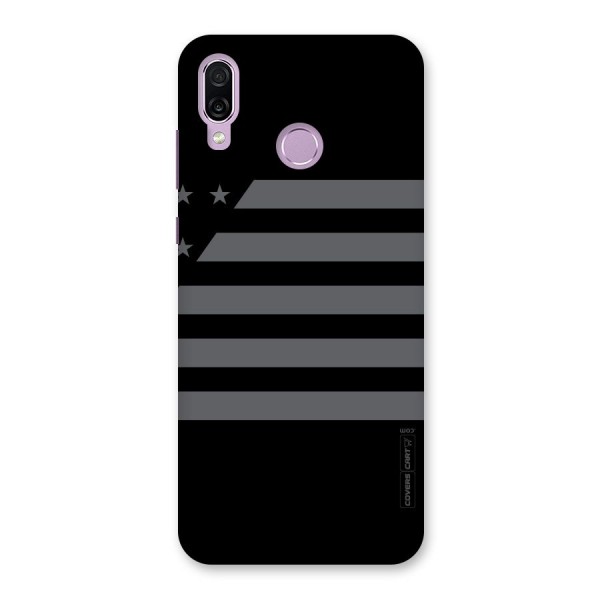 Grey Star Striped Pattern Back Case for Honor Play