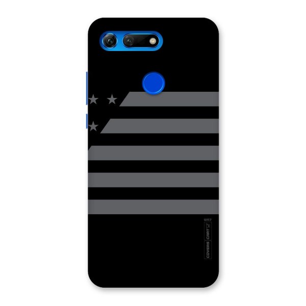 Grey Star Striped Pattern Back Case for Honor View 20