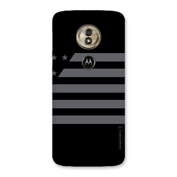 Grey Star Striped Pattern Back Case for Moto G6 Play